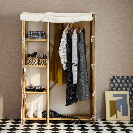 Dressing et penderie ID Market Dressing penderie effet bambou LANA avec