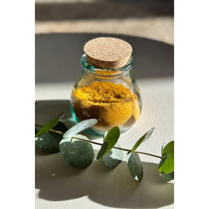 Tumia LAC Bicchierino Per Tequila In Vetro Riciclato – Fatto A Mano, Bordo Blu, 60 Ml - 2