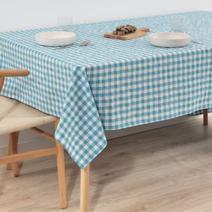 Nappe En Coton à Carreaux Bleu (120x220) | CHEZ LES VOISINS