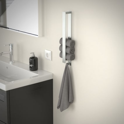Ganci Adesivi Bagno, 4 Pezzi, Ganci Portasciugamani in Acciaio Inox Gancio Appendiabiti, Appendi Presine Cucina, Porta Asciugamani Autoadesivo, per Camera da Letto Soggiorno, Nero