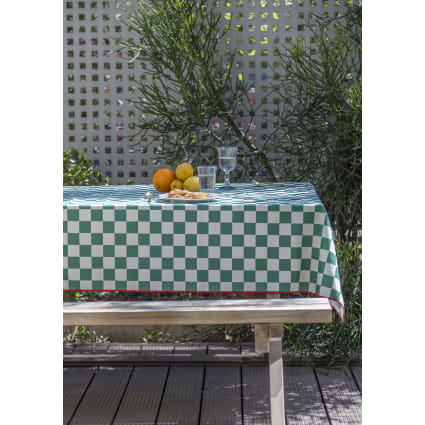 Imperméable à Carreaux Vert Et Blanc Avec Fleurs Pour Bébé 12-18 Mois, Double Boutonnage - Occasion Très Bon état
