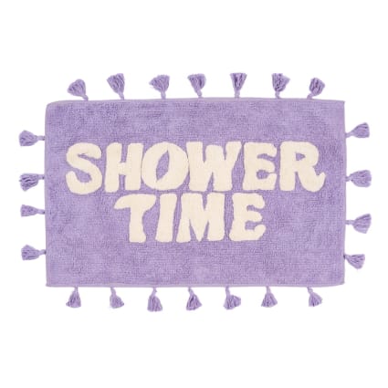 Tapis de Bain Antidérapant Coton Violet | Maisons du Monde