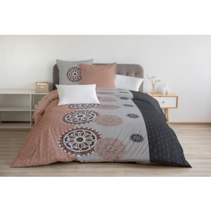 Parure housse de couette en coton 57 fils ROCHAS pas cher