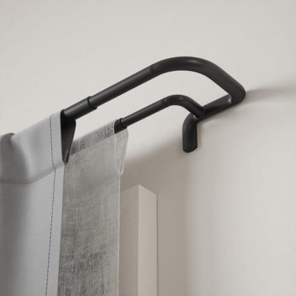 Tringle à Rideaux Double Extensible 25 Mm – Longueur 80 à 365 Cm, Support Inclus – Pour Salon, Chambre, Cuisine