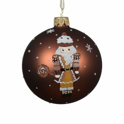 Palline Di Natale Floccate Set Da 28 - Colori Bordeaux, Beige, Marrone, Verde Scuro, Con Passante Per Appendere