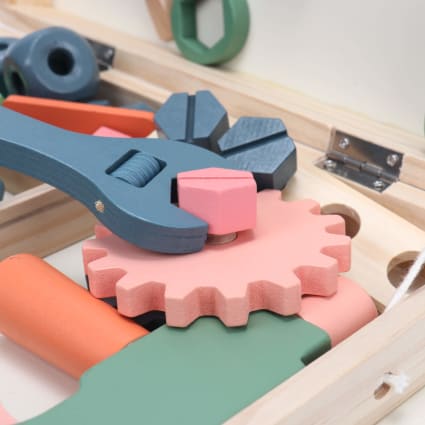 Coffret Outils En Bois Montessori 62 Pièces – Jeu De Construction Pour Enfants 3-6 Ans, Avec Marteau, Tournevis Et Vis