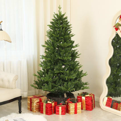 Albero Di Natale Artificiale HOMCOM 180 Cm Con 800 Rami – Apertura Automatica E Base In Metallo – Facile Da Montare