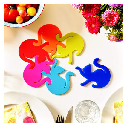 3dRose Sottobicchieri, multicolore, set di 8 morbidi
