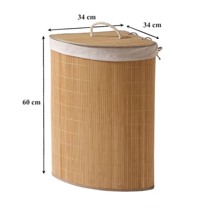 Naturoom Cesto portaoggetti in bambù da 60 l, cesto