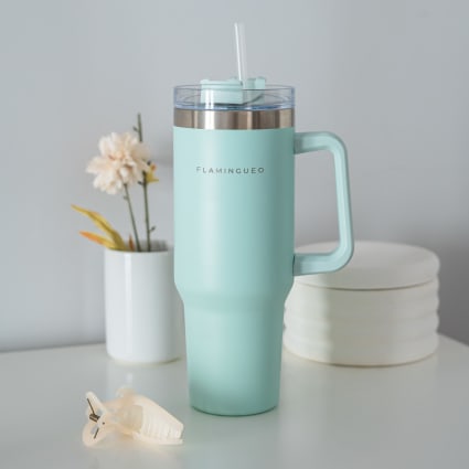 Borraccia Termica Maverton 600ml - Tazza Con Manico E Cannuccia In Acciaio - Verde - Regalo Personalizzato Per Lui - 5