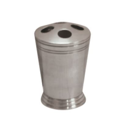 Porte brosse à dents en laiton finition argent - H13 cm