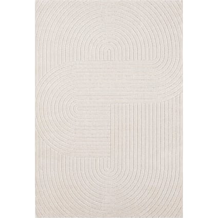 Theko Moderner Handgetufteter Teppich – Silber, 240x340 Cm, Florhöhe 40 Mm, Aus 100% Polypropylen