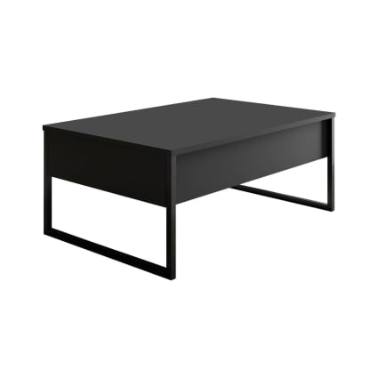Wohnzimmertisch Holzeffekt anthrazit, schwarz 90x60 cm Lavinia