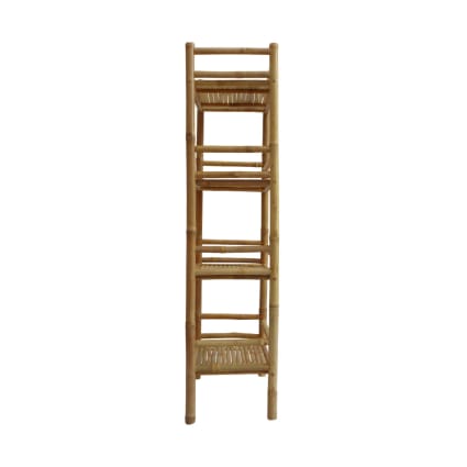 Scaffale In Bambù A 4 Livelli Five - Dimensioni 37.5x33x144.5 Cm, Portata 3 Kg Per Ripiano, Design Naturale