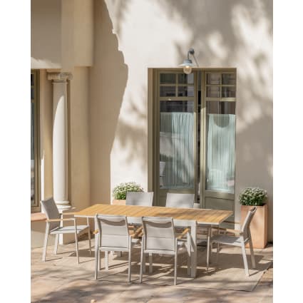 Ausziehbarem Tisch beige 140/200x90 Holzimitation Osaka