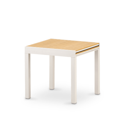 Ausziehbarem Tisch beige 80/160x80 Holzimitation Osaka