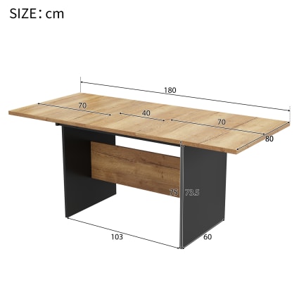 Tavolo Da Pranzo Rettangolare 140x80 Cm - Effetto Rustico Con Gambe In Metallo A X - Tavolo Cucina 4/6 Posti Per Sala Da Pranzo, Marrone - 3
