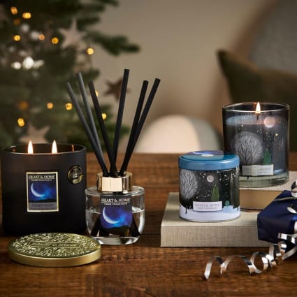 Bougie Parfumée 2 Mèches Heart And Home, Ellipse Baies D'hiver, Cire De Soja Blanche