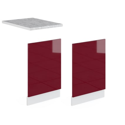 Frontblende , AP Marmor Rot Hochglanz 45x57.2cm | Maisons du Monde