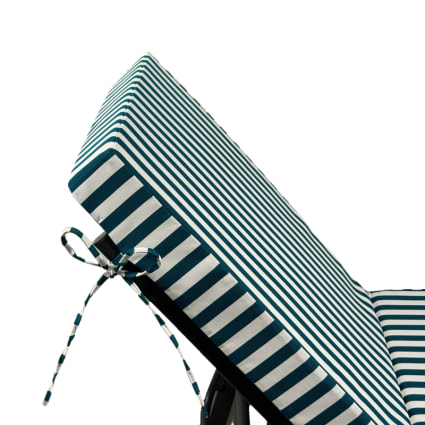 Coussin bain de soleil premium avec coussin Rayures Vertes