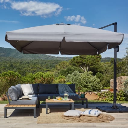 Tenda parasole da 2 x 2 m (grigio scuro