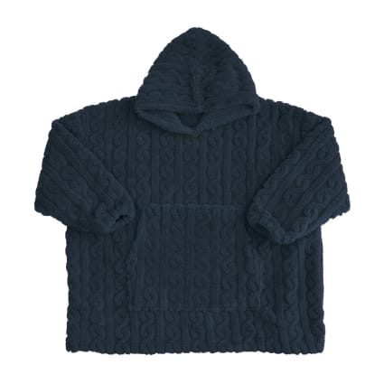 Poncho polaire doux chaud Bleu Nuit taille unique Warm wool