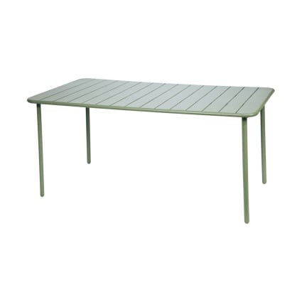 Gartentisch aus Metall für 6-8 Personen, grün Amelia