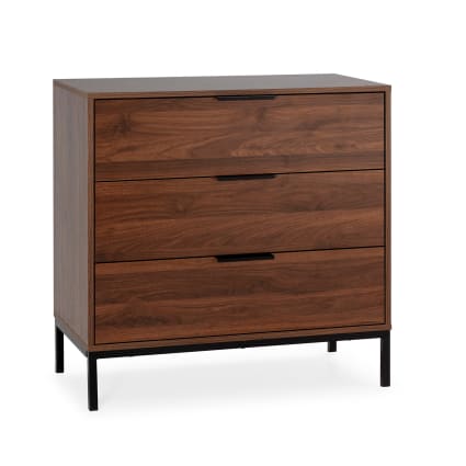 Commode 3 tiroirs couleur Noyer Auri | Maisons du Monde