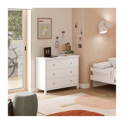 Commode Pour Enfants Sandnes 62 X 38 X 30 Cm Blanc Vert Menthe Encasa 88112956