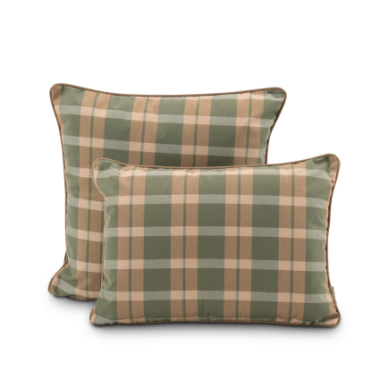 Set de cojines decorativos cuadros verde/canela Swona Maisons