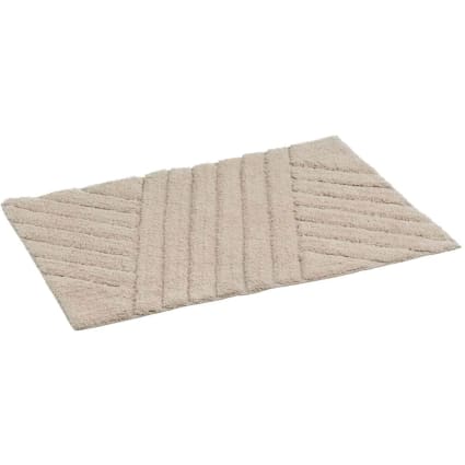 Tapis de bain 100% coton beige 70x45cm | Maisons du Monde