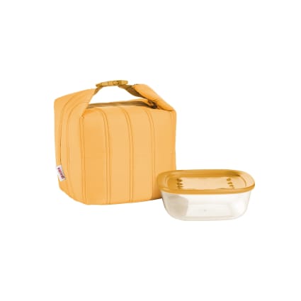 Sac isotherme jaune avec boîte hermétique Bio On the go | Maisons du Monde
