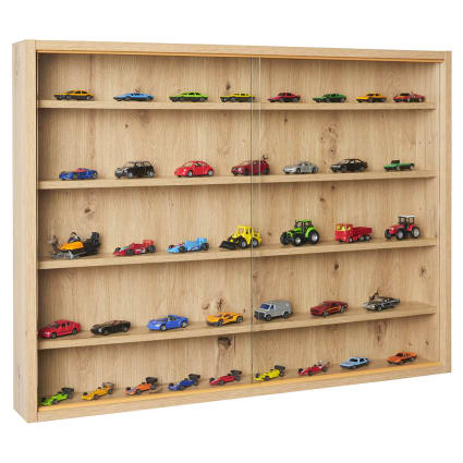 ENfez Vitrine En Verre, Aroire De Collection Aroire De Rangeent En Babou Naturel, Vitrine