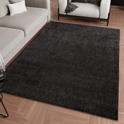 Uni-Teppich Kurzflor Anthrazit hohe Dichte 200x290 Whog
