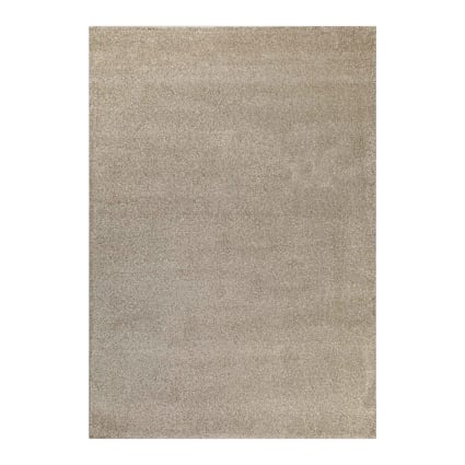 Uni-Teppich Kurzflor Beige Sand hohe Dichte 200x200 Whog
