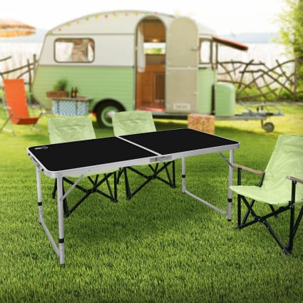 Tavolo Campeggio Tavolino Da Picnic Giardino Pieghevole In Alluminio - Foto 2