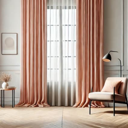 1 Stück Ösenvorhang - 140x250 cm, Rose Esprit fun