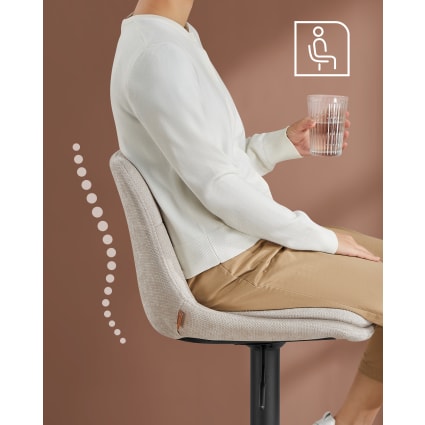 2 Tabourets De Bar Pivotants Et Réglables En Hauteur - Siège Similicuir, Pied Acier Chromé, Hauteur 64,5-84,5 Cm - 6