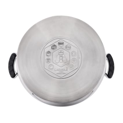 Tajine En Inox 18/8 Laguiole 30cm - Cuisson Traditionnelle Marocaine - Compatible Induction - Argent