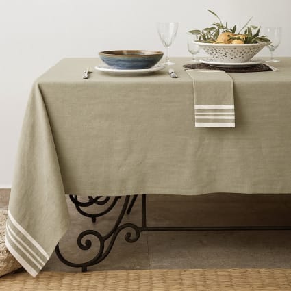 Pochette Homme Clj Charles Le Jeune En Coton Vert Olive - Taille Unique, Neuve