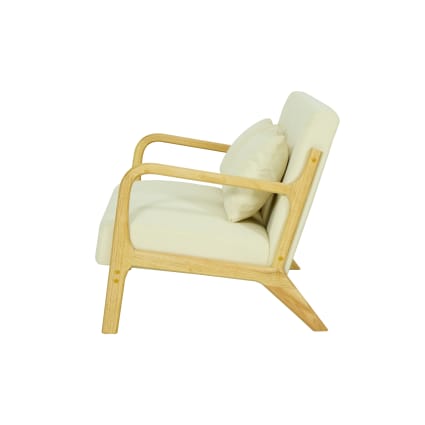 Alice's Home Banquette 2 Places Scandinave Lorens Beige - L124 X P83 X H77cm