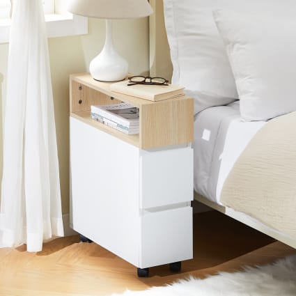 Tavolino Soggiorno Moderno Tavolino Forma S GIANTEX 3 Livelli | Comodino Moderno Bianco Per Soggiorno Camera Tavolino Da Braccio Per Divano - 2