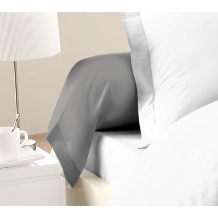 Taies De Traversin en Coton de Lin 400 Fils - Marron Foncé - 45x145 cm