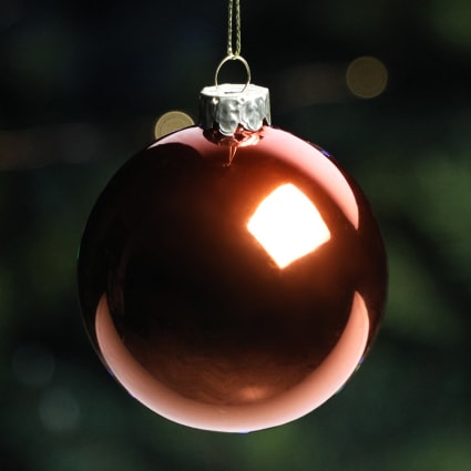 24 Mini Boules De Noël En Verre – 2,5 Cm, Tons Marron/cannelle, Décoration Sapin