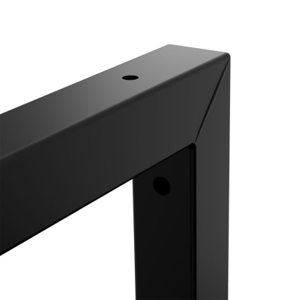 Set 2 Mensole Cubo da Parete Quadrato in Fibra di Legno Ginevra Nero