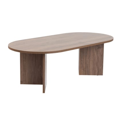 Table basse ovale - L119 cm - Effet Pin Atlantique Iris | Maisons du Monde