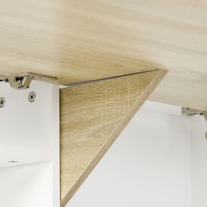 Scrivania Pieghevole A Muro – Salvaspazio, Per Ufficio Casa E Cucina, Bianca, Dimensioni 24x80 Cm