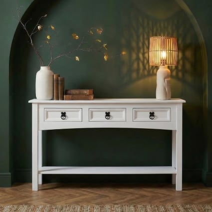 Console Blanche YMYNY Table Console, Table De Canapé étroite Avec 2 étagères, Table D Table Appoint Multifonction Console Blanche YMYNY Table Console, Table De Canapé étroite Avec 2 étagères, Table D Table Appoint Multifonction
