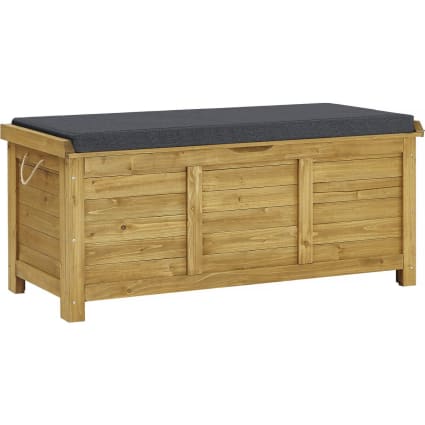 Gartentruhe aus Holz 125 x 60 x 54 cm Braun Gana