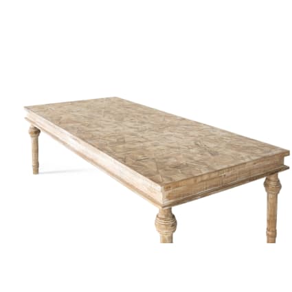 Table D'appoint En Bois De Manguier - Fleur De Vie - 30 X 30cm